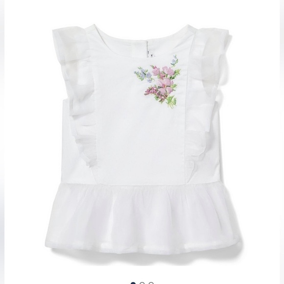 EMBROIDERED PEPLUM TOP - Picture 1 of 5